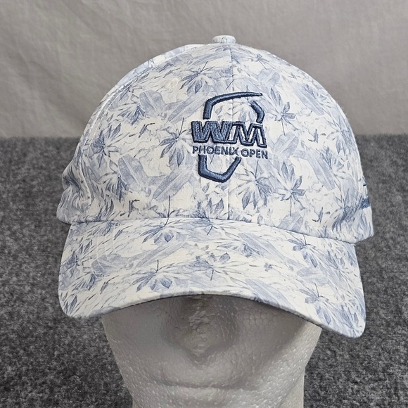 Golf Cap Waste Management Open Hat Blue White Tropical TPC Scottsdale Resortwear
